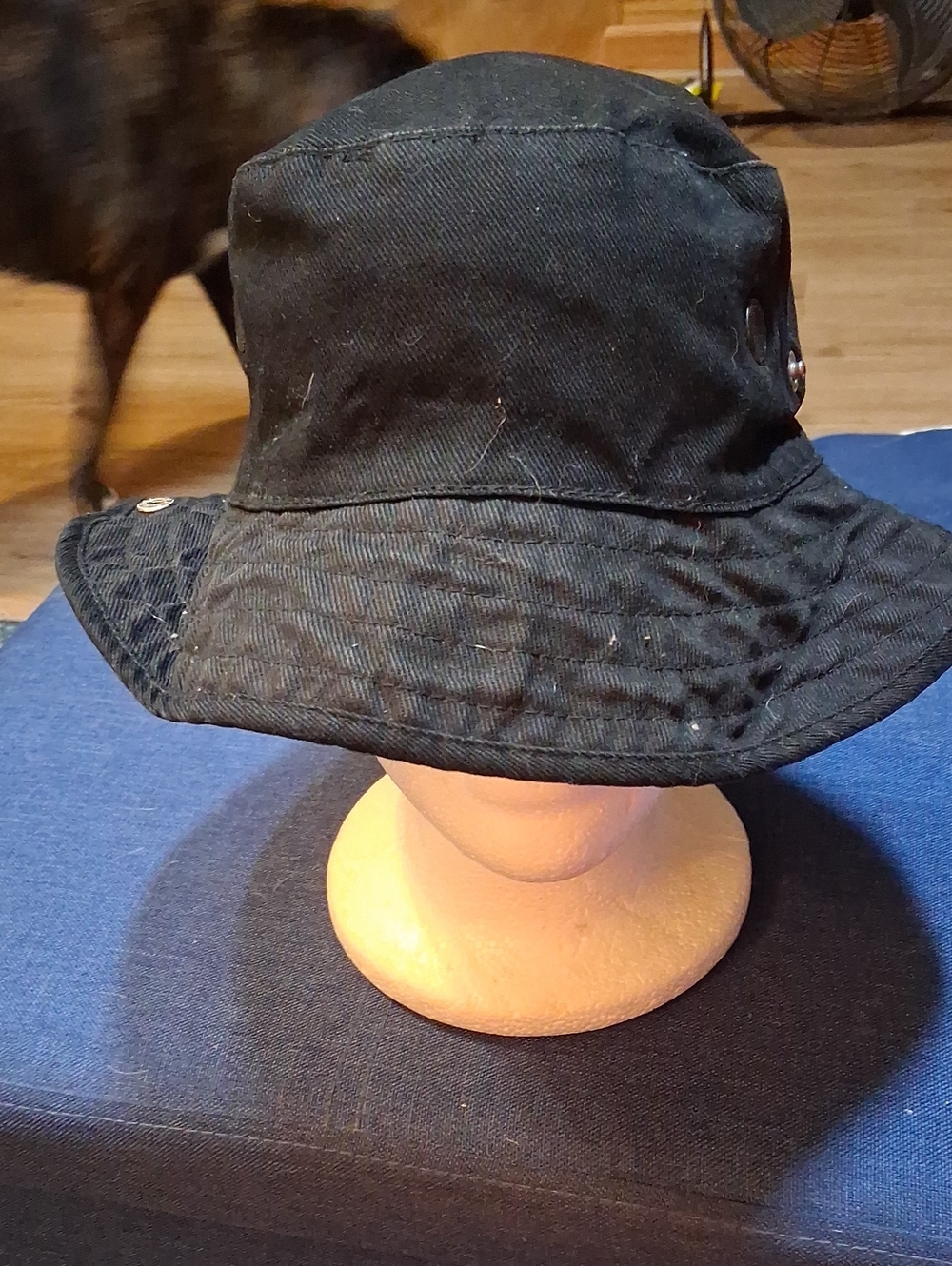 Classic Black Cotton Bucket Hat